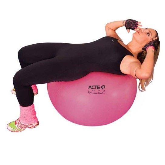 Bola De Pilates Gym Ball 65cm Rosa ACTE - Corpo e Forma CRI