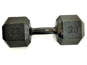 Dumbell Sextavado Pintado 28kg
