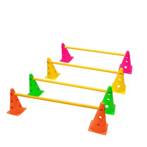 Kit Agilidade 8 Cones Furados E 4 Bastão